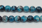 CRF57 15.5 inches 8mm round dyed rain flower stone beads wholesale