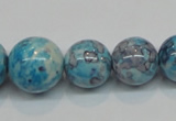 CRF65 15.5 inches multi sizes round dyed rain flower stone beads