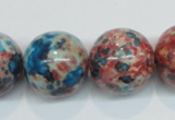 CRF75 15.5 inches 18mm round dyed rain flower stone beads wholesale