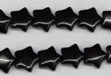 CRG07 15.5 inches 12*12mm star black agate gemstone beads wholesale