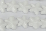 CRG20 15.5 inches 16*16mm star white agate gemstone beads wholesale