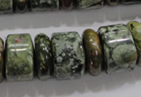 CRH115 15.5 inches 6*18mm & 12*18mm rondelle rhyolite gemstone beads