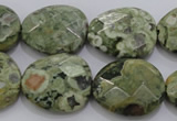 CRH150 15.5 inches 20*25mm faceted freeform rhyolite gemstone beads