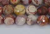 CRH520 15.5 inches 8mm faceted round rhyolite gemstone beads