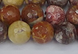 CRH522 15.5 inches 12mm faceted round rhyolite gemstone beads