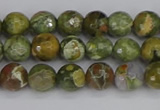 CRH526 15.5 inches 4mm faceted round rhyolite beads wholesale