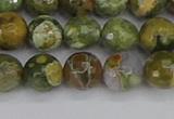 CRH528 15.5 inches 8mm faceted round rhyolite beads wholesale