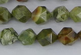 CRH542 15.5 inches 8mm faceted nuggets rhyolite beads wholesale