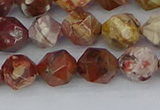 CRH548 15.5 inches 8mm faceted nuggets rhyolite gemstone beads