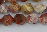 CRH549 15.5 inches 10mm faceted nuggets rhyolite gemstone beads