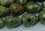 CRH65 15.5 inches 15*20mm faceted teardrop rhyolite beads wholesale