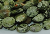 CRH90 15.5 inches 14*18mm faceted oval rhyolite beads wholesale