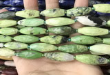 CRI149 15.5 inches 10*30mm faceted rice green chrysotine beads