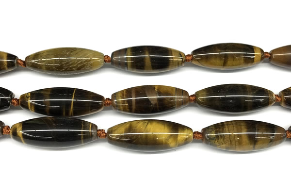 CRI162 15 inches 15*38mm - 16*40mm rice yellow tiger eye beads