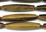 CRI171 15 inches 10*45mm rice yellow tiger eye beads