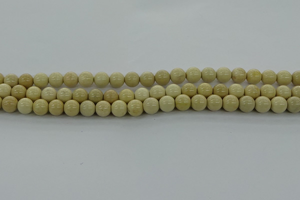 CRI202 15.5 inches 8mm round riverstone beads wholesale