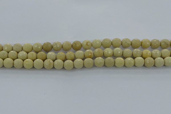 CRI212 15.5 inches 8mm faceted round riverstone beads wholesale