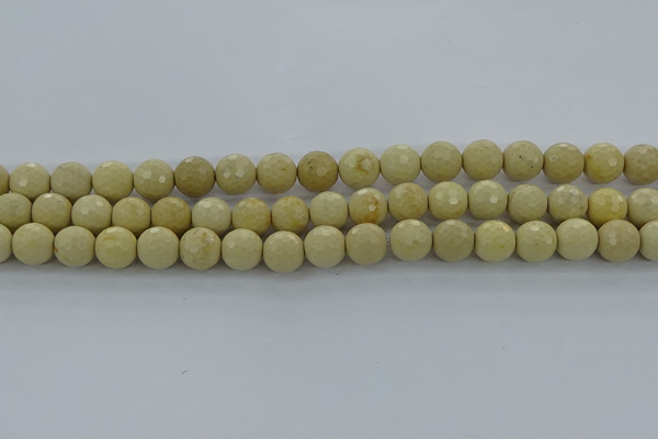 CRI213 15.5 inches 10mm faceted round riverstone beads wholesale