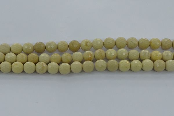 CRI214 15.5 inches 12mm faceted round riverstone beads wholesale