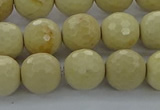 CRI215 15.5 inches 14mm faceted round riverstone beads wholesale