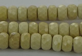 CRI221 15.5 inches 5*8mm faceted rondelle riverstone beads