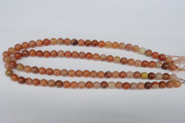 CRJ201 15.5 inches 8mm round natural red jade gemstone beads