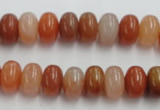 CRJ204 15 inches 7*12mm rondelle natural red jade beads