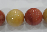 CRJ419 15.5 inches 20mm round red & yellow jade beads wholesale