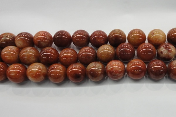 CRJ507 15.5 inches 18mm round red jade gemstone beads