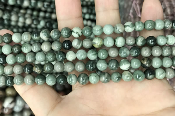 CRM201 15.5 inches 6mm round green mud jasper beads wholesale