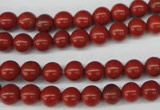 CRO06 15.5 inches 6mm round red jasper beads wholesale