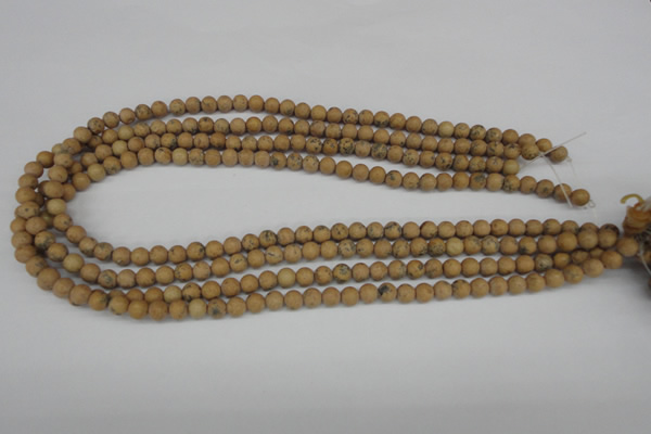 CRO08 15.5 inches 6mm round Chinese picture jasper beads wholesale