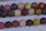 CRO1001 15.5 inches 6mm round matte mookaite gemstone beads