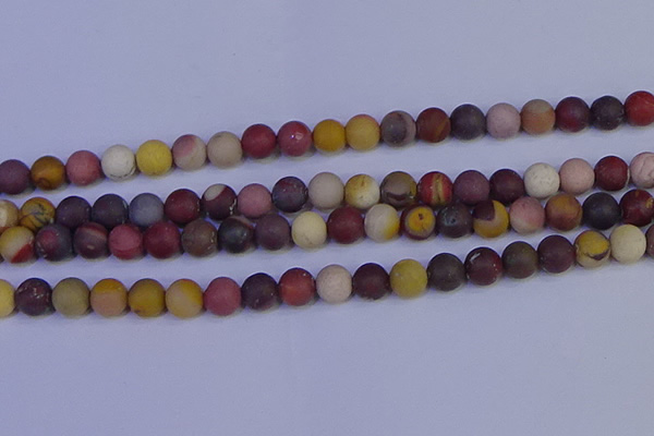 CRO1003 15.5 inches 10mm round matte mookaite gemstone beads