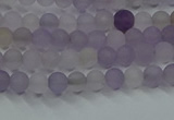 CRO1010 15.5 inches 4mm round matte amethyst gemstone beads