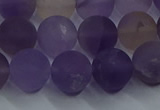 CRO1013 15.5 inches 10mm round matte amethyst gemstone beads