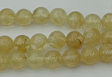 CRO1020 15.5 inches 4mm round yellow watermelon quartz beads