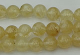 CRO1021 15.5 inches 6mm round yellow watermelon quartz beads