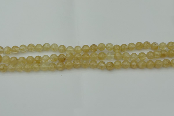 CRO1021 15.5 inches 6mm round yellow watermelon quartz beads