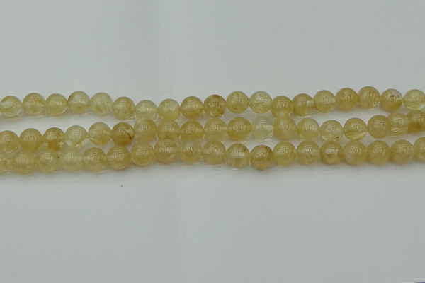 CRO1022 15.5 inches 8mm round yellow watermelon quartz beads