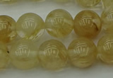 CRO1023 15.5 inches 10mm round yellow watermelon quartz beads