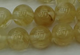 CRO1024 15.5 inches 12mm round yellow watermelon quartz beads