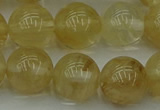 CRO1025 15.5 inches 14mm round yellow watermelon quartz beads