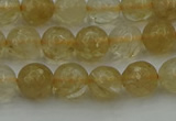 CRO1031 15.5 inches 6mm faceted round yellow watermelon quartz beads