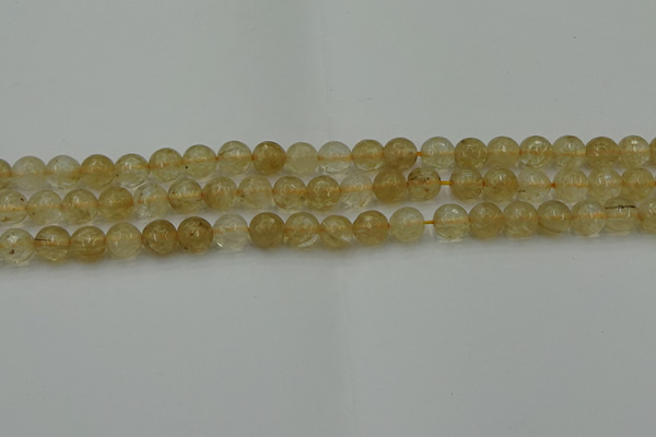 CRO1031 15.5 inches 6mm faceted round yellow watermelon quartz beads