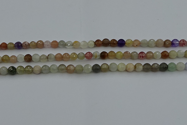 CRO1041 15.5 inches 6mm faceted round mixed gemstone beads