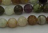 CRO1042 15.5 inches 8mm faceted round mixed gemstone beads