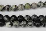 CRO105 15.5 inches 8mm round black water jasper beads wholesale