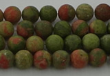 CRO1061 15.5 inches 6mm round matte unakite beads wholesale