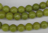 CRO108 15.5 inches 8mm round lemon jade beads wholesale